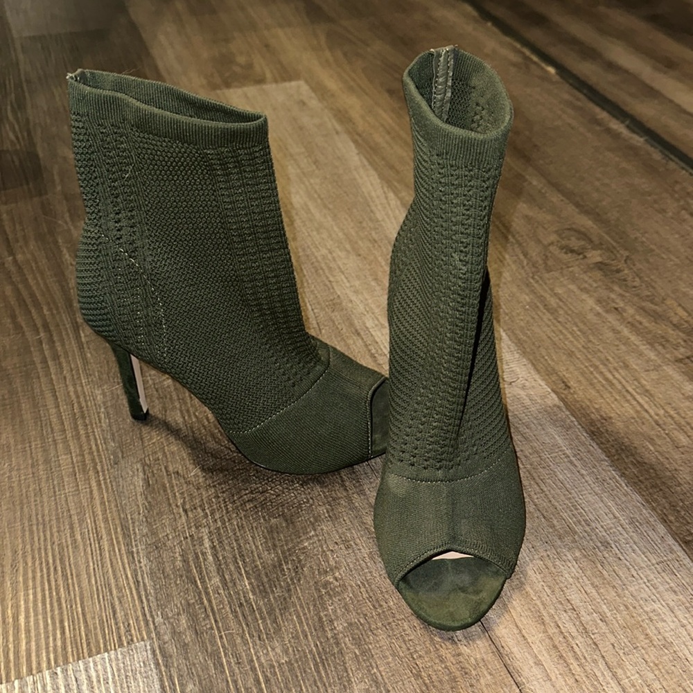 Catherine Malandrino Green Heeled Boots